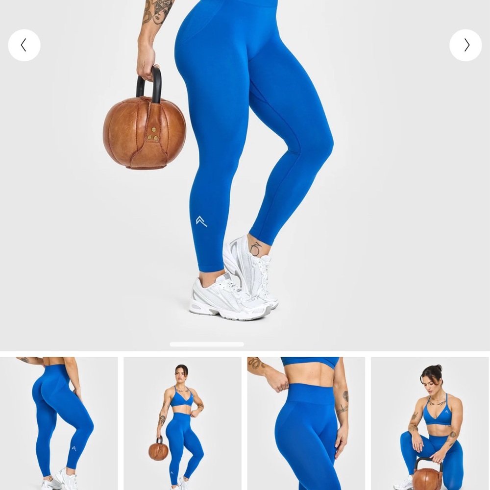 Oner active effortless seamless leggings - oasis blue (xs-long) new with tags